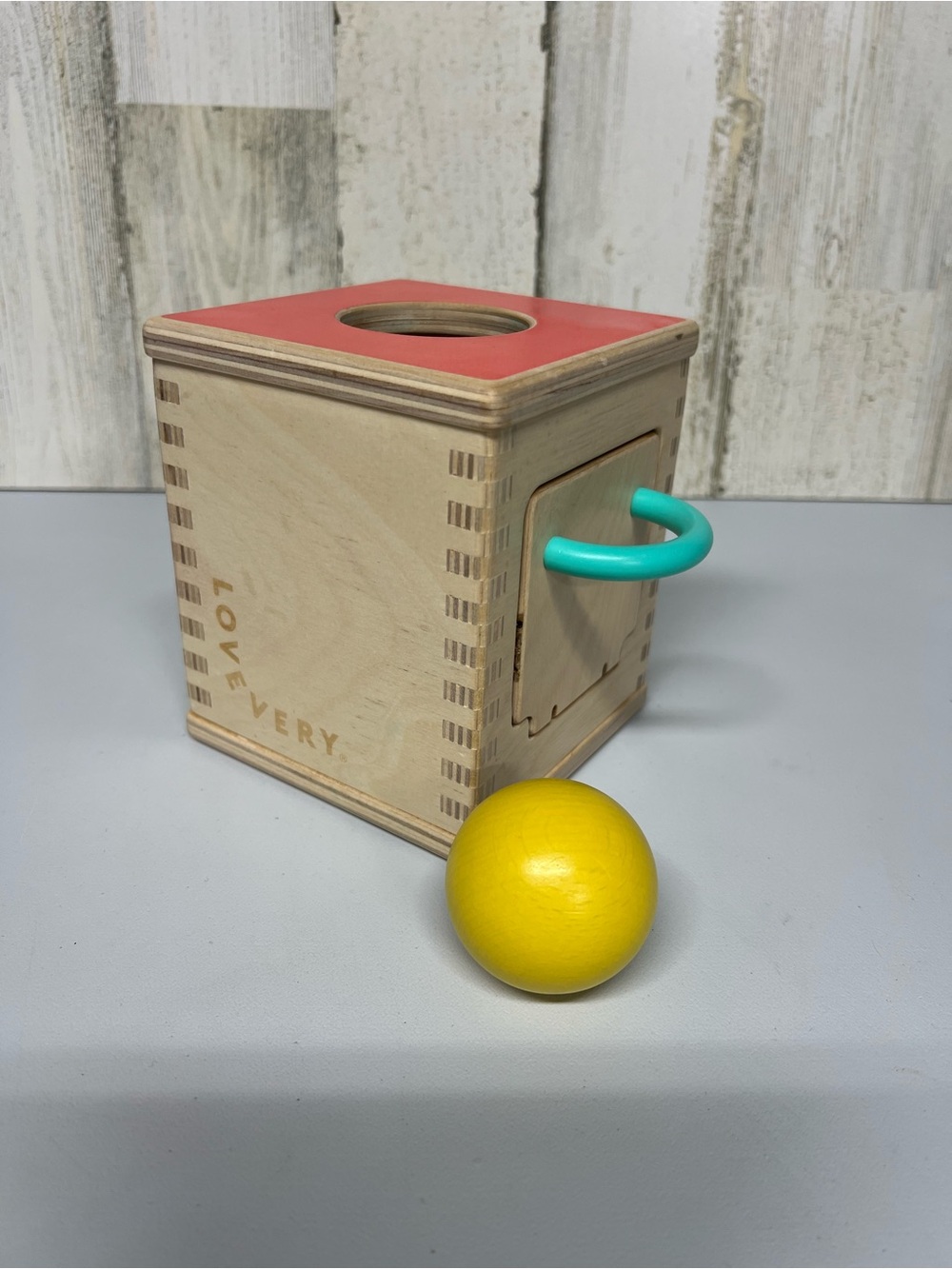 Lovevery Hide and Find Drop Box Montessori Inspired Wooden Toy